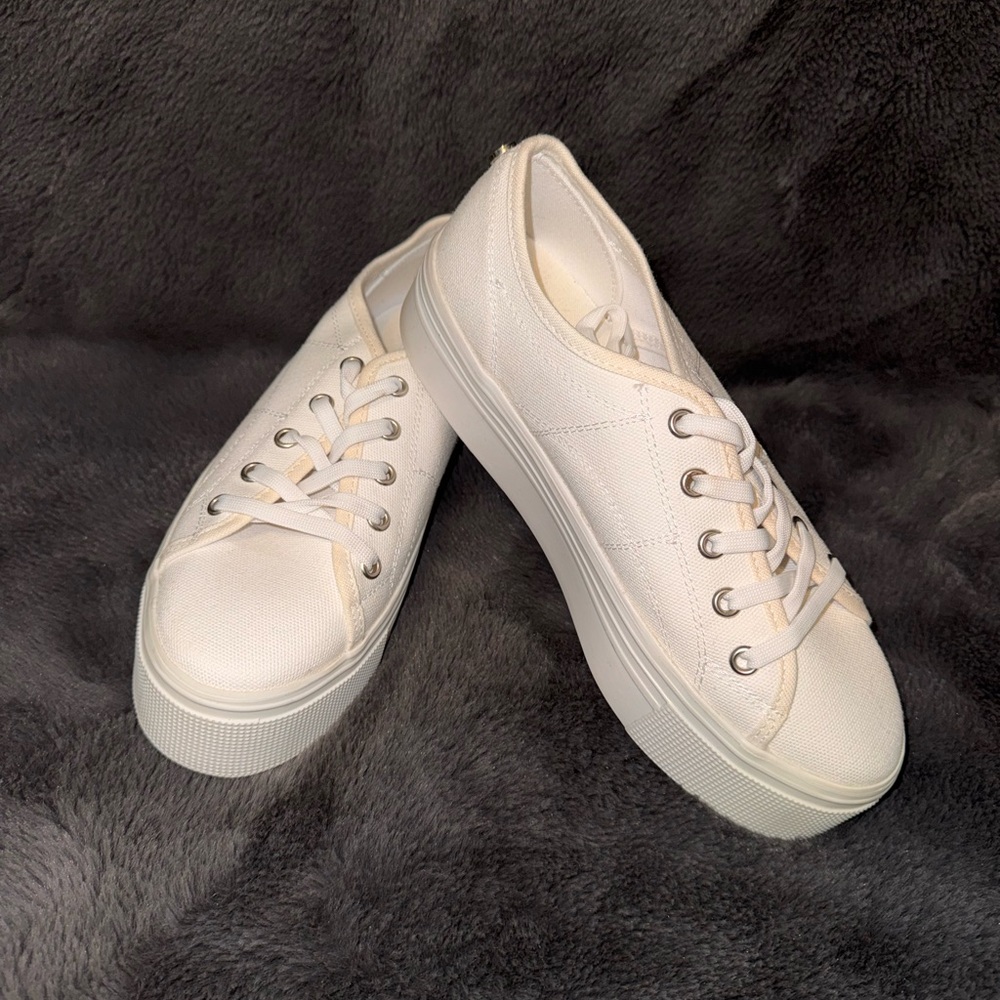 Steve Madden White Platform Sneakers